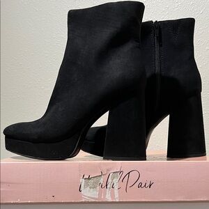 Wild Pair Black Heeled Boots